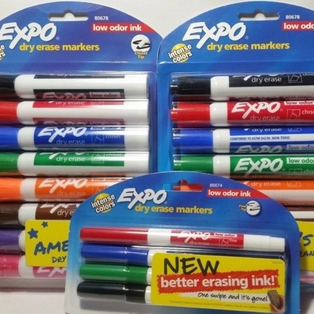Expo Dry Erase Markers 4 8ct Chisel Tip 2 4ct Fine